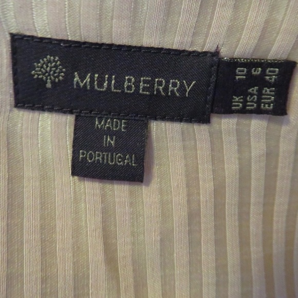 WOMENS MULBERRY PEACH LINEN SILK STRIPED SKIRT SIZE 6 - Picture 11 of 11